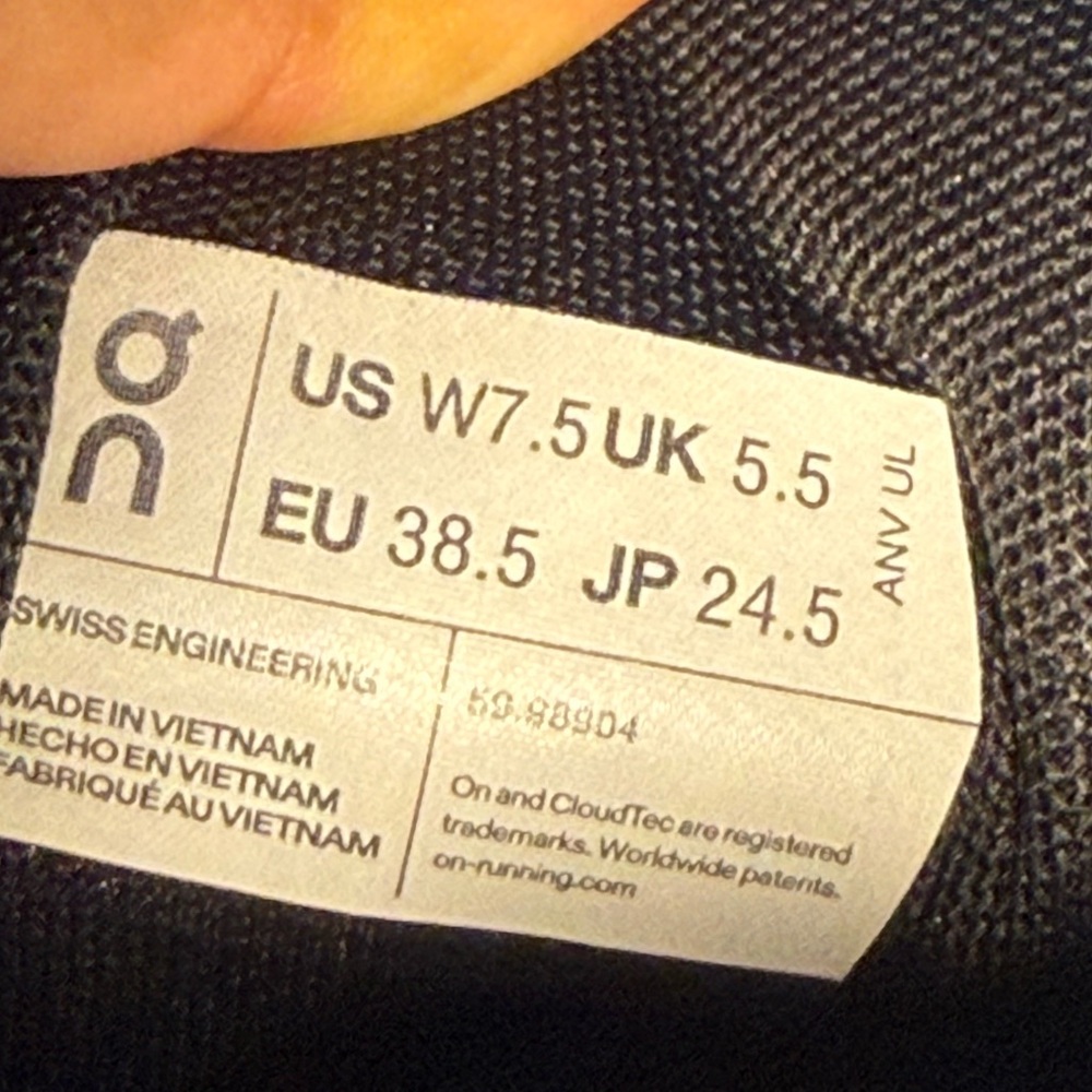On Running Black and White Sneakers - Picture 3 of 7